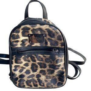 VTG Bebe‎ Brown and Black Animal Print Backpack